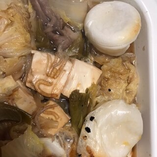 焼き餅入りすき焼き